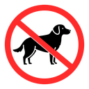 Forbidden dog pet sign icon