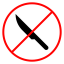 Forbidden knife icon