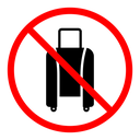 Forbidden luggage sign icon