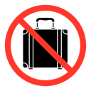 Forbidden luggage sign icon
