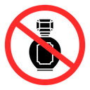 Forbidden perfume sign icon