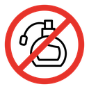 Forbidden perfume sign icon