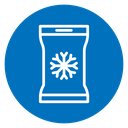 Frozen food bag icon
