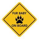 Fur baby on board sign icon