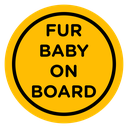 Fur baby on board sign icon