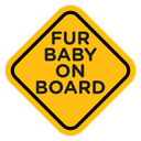 Fur baby on board sign icon