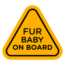 Fur baby on board sign icon
