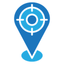 Geo Targeting Color Filled icon
