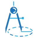 Geometric campass icon