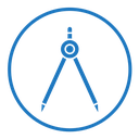 Geometric compass icon