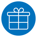 Gift box with ribbon icon