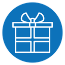Gift box with ribbon icon