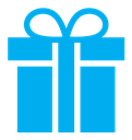 Gift box with ribbon icon