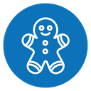 Gingerbread man icon