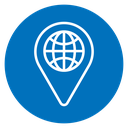 Global Location Pin Color Filled icon