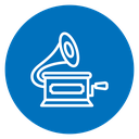 Gramophone 2 Color Filled icon