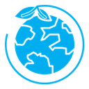 Green earth planet icon