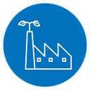Green factory icon