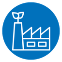 Green factory icon