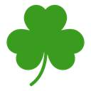 Green Shamrock leave set icon