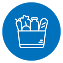 Grocery Bag Color Filled icon