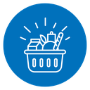 Grocery Basket Color Filled icon