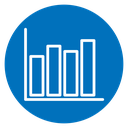 Growing graph icon