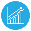 Growing graph Color Filled icon