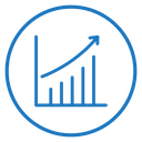 Growing graph icon