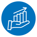 Growing profit icon