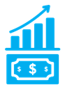 Growing profit icon