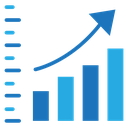 Growth arrow bars icon