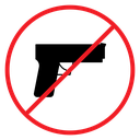 Gun Not Allowed Sign icon