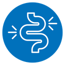 Gut constipation icon