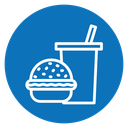 Hamburger and soft drink cup icon