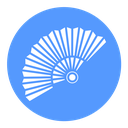 Hand fan Color Filled icon