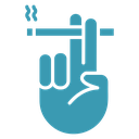Hand holding cigarette 4 icon