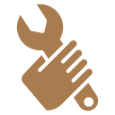 Hand Holding Spanner Color Filled icon