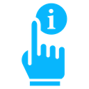 Hand Information Pointer Color Filled icon