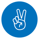 Hand peace 2 icon