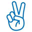 Hand peace 2 icon
