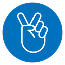 Hand peace icon