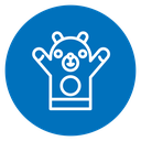 Hand puppet icon
