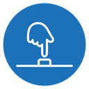 Hand push button icon