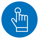 Hand push button icon
