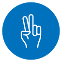 Hand scissors 2 icon