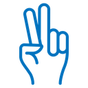 Hand scissors 2 icon