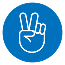 Hand scissors icon