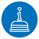 Happy first birthday icon