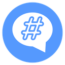Hashtag Bubble Color Filled icon
